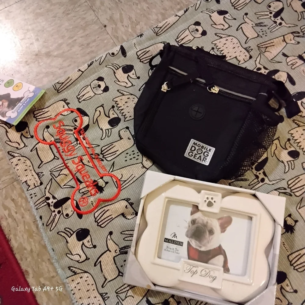 Puppy Starter Set w/Sleep & Play Blanket/Mobile Dog Gear Walking Bag/Photo Frame